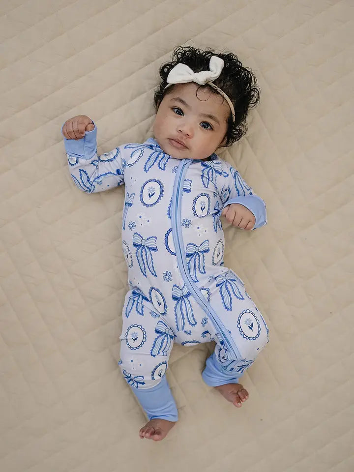 Blue Bow Bamboo Sleeper